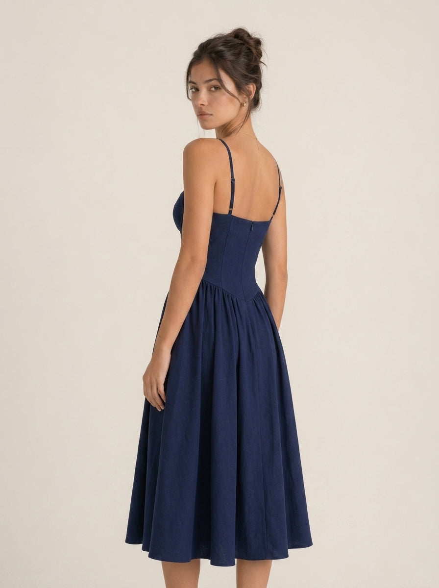 Spaghetti Strap Corset Waist Sundress