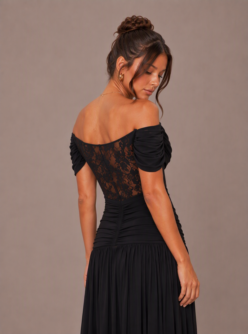 Thessaly Lace Off-Shoulder Maxi Dress