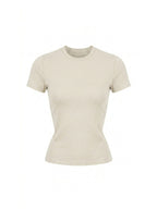 Hallie Basic Cropped T-Shirt mit Rundhalsausschnitt