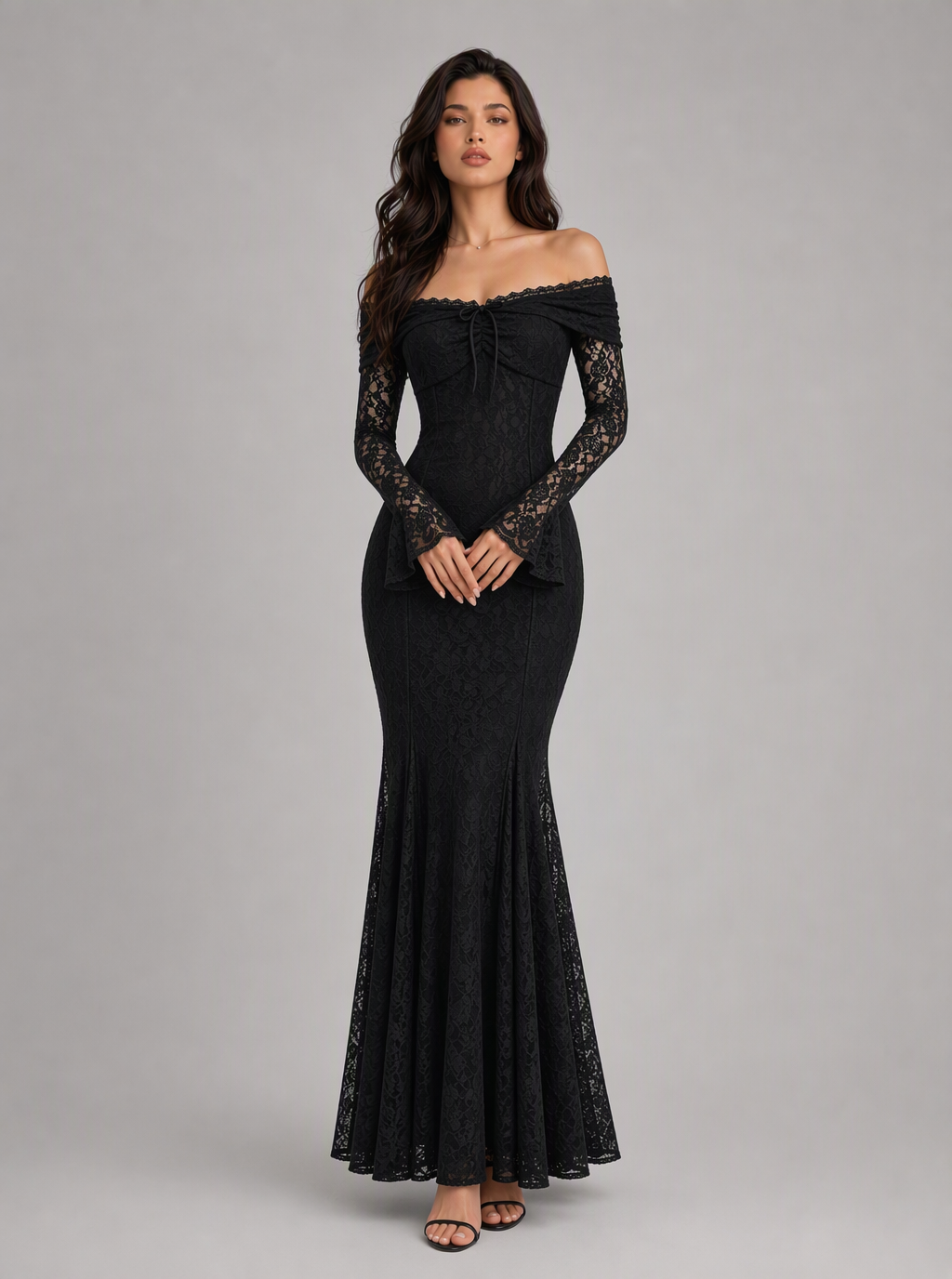 Albertine Off-Shoulder Lace Maxi Dress