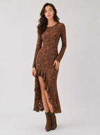 Clementina Floral High-Low Midi Dress