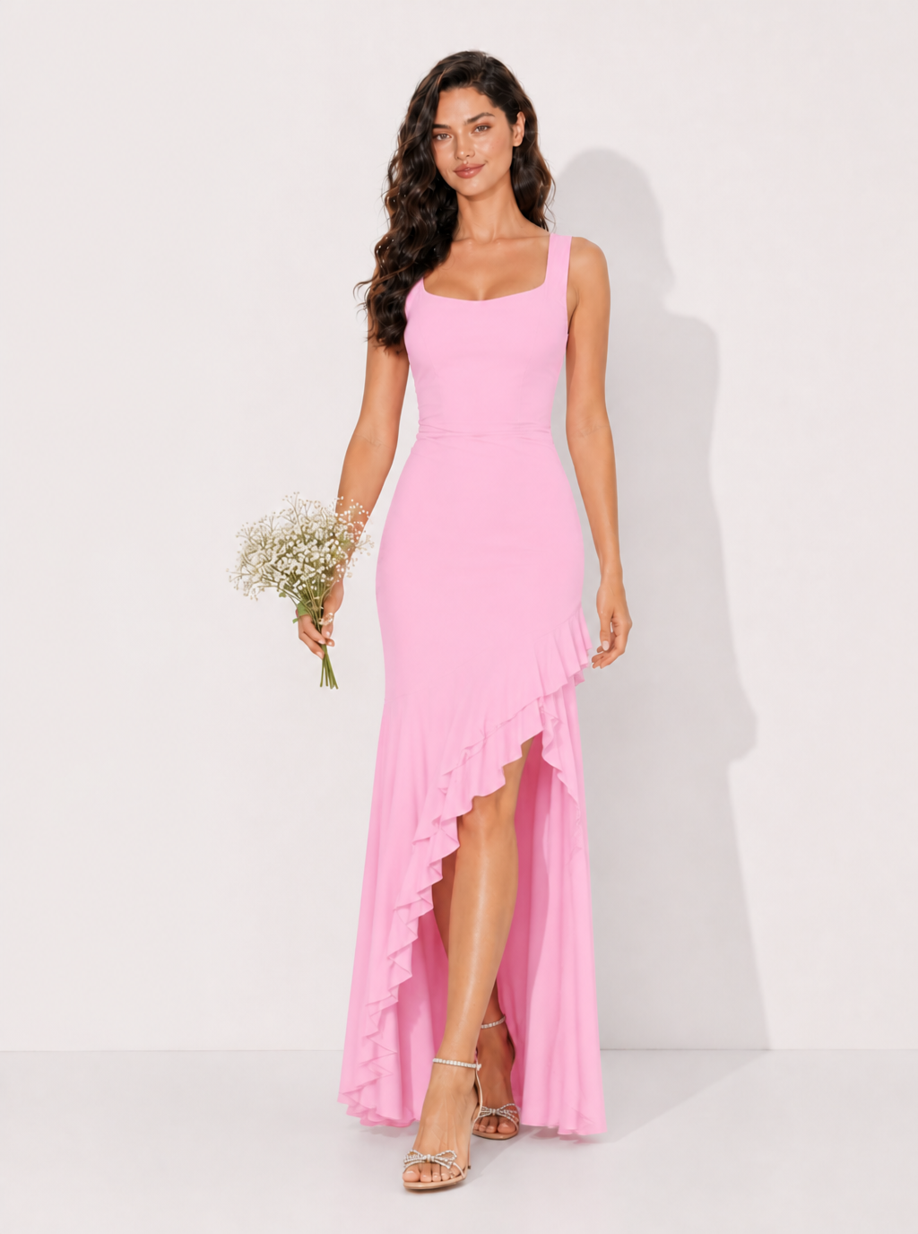 Isabella Floral Ruffle Maxi Dress