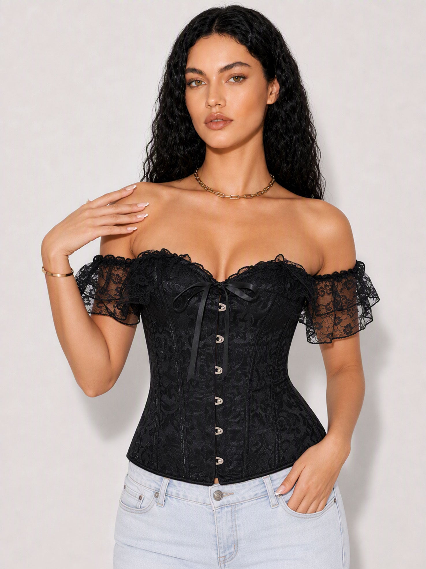Zephrina Vespera off-shoulder bra in white