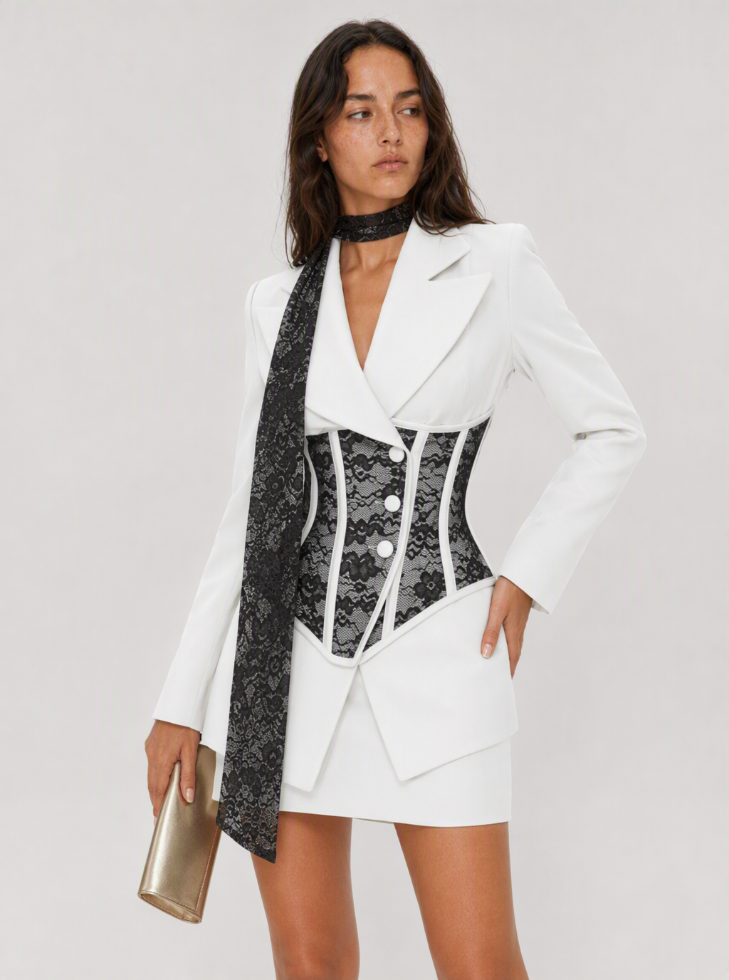 Zephrina Verena lace tailored set