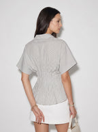 Marisol Striped Smocked Shirt