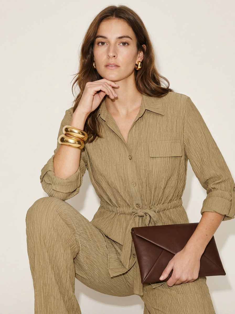 Maren Textured Shirt Pant Set