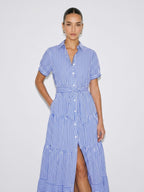Juliette Striped Shirt Midi Dress