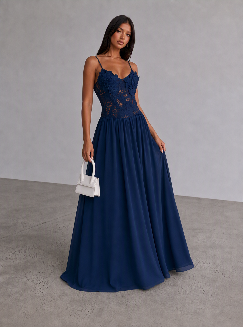 Mirela Lace Bodice Maxi Dress