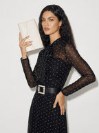 Amara Polka Dot Bow Maxi Dress