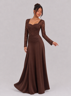 Wilhelmina Lace Sweetheart Maxi Dress