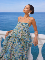 Maxikleid Molly mit Stufen und Blumenmuster