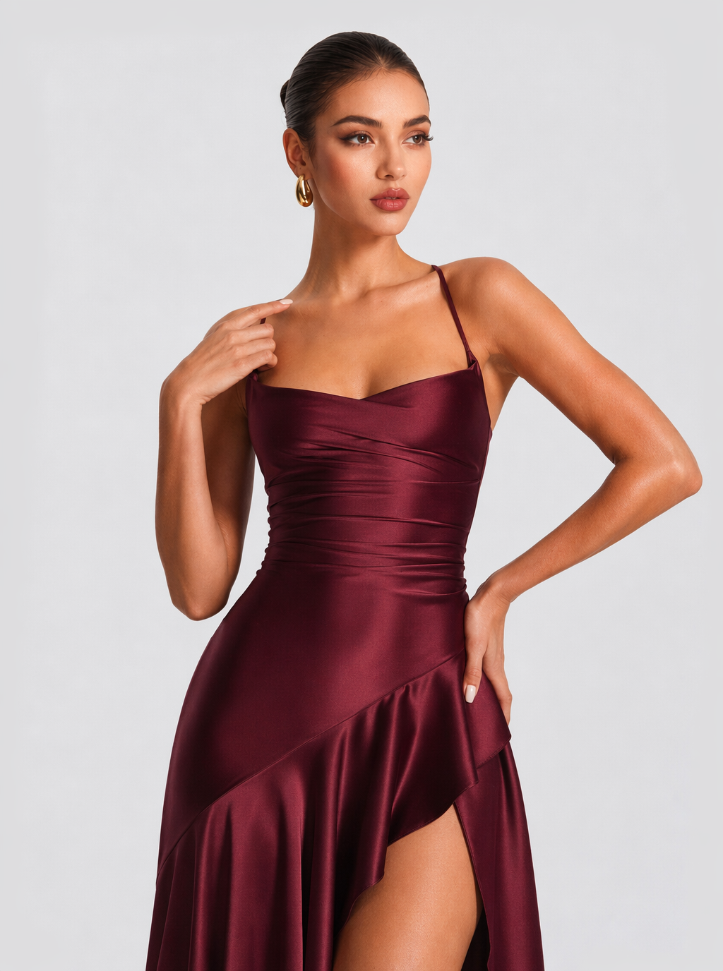 Abito Maxi Ruby Arricciato in Vita