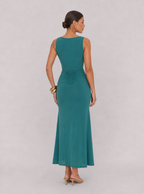 Zephrina Kirelia ruched knit midi dress
