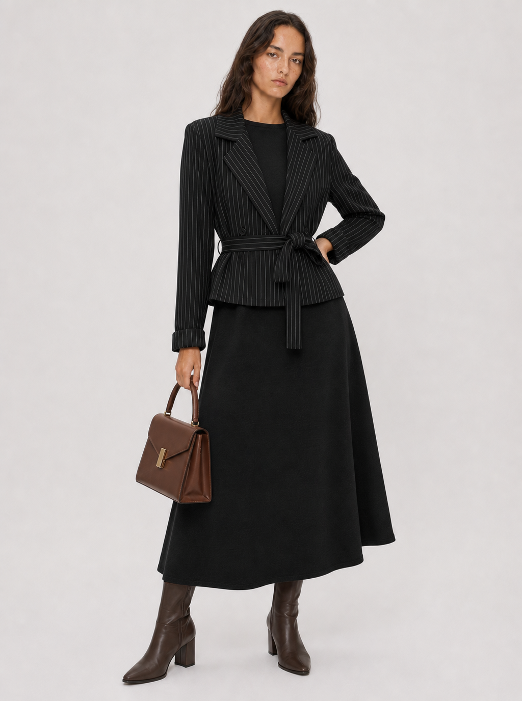 Zephrina Cambria belted stripe set