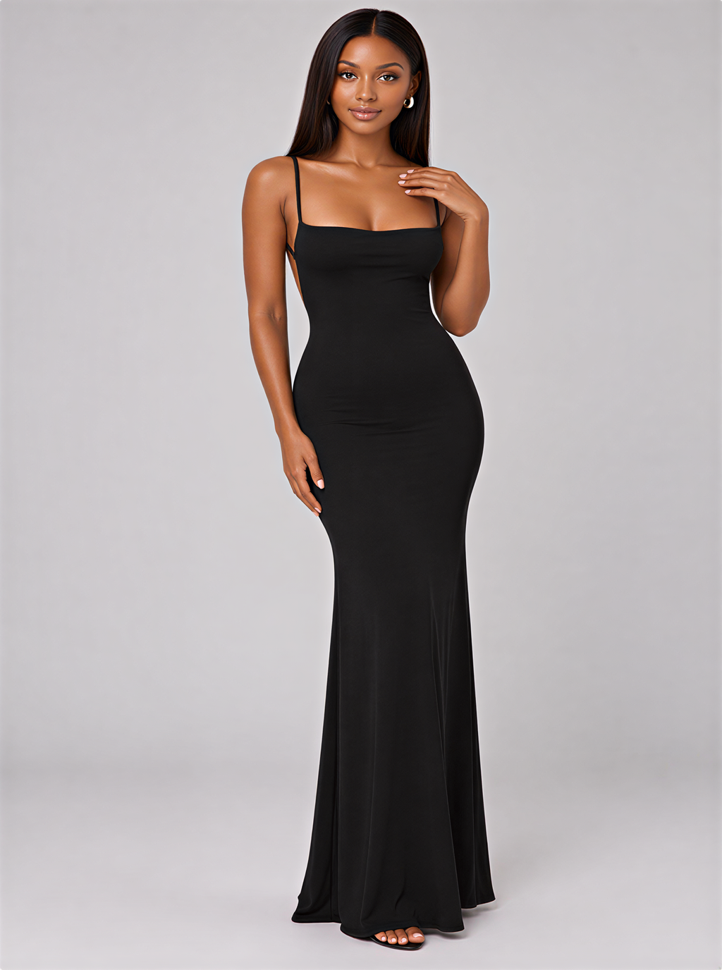 Rosalina Square-Neck Maxi Dress
