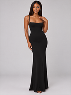 Rosalina Square-Neck Maxi Dress