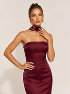 Blair Neck Tie Meerjungfrau Maxikleid