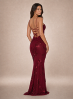 Zephrina Faelina embroidered mesh maxi dress