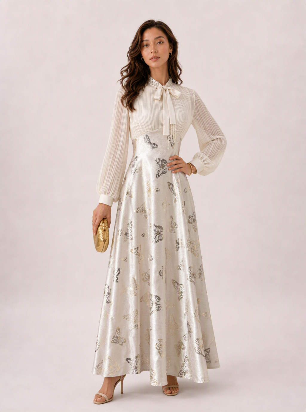 Zephrina Evarielle floral chiffon maxi dress
