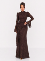 Zephrina Ottilie lace flare sleeve maxi dress