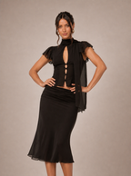 Zephrina Ravielle cutout skirt set