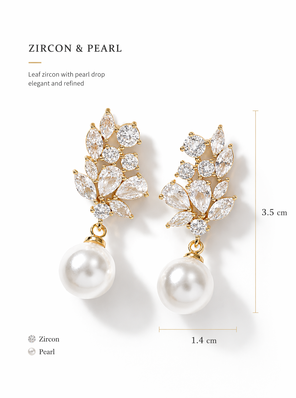 Mirelle Crystal Pearl Drop Earrings