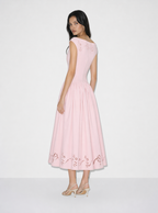 Andrea Embroidered Bow Midi Dress