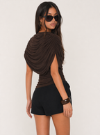 Reese Draped Mesh Top