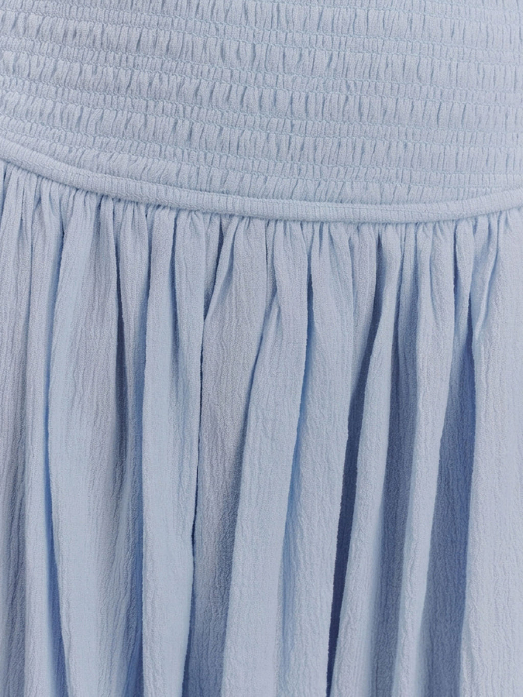 Strapless Smocked Drop-Waist Maxi Dress