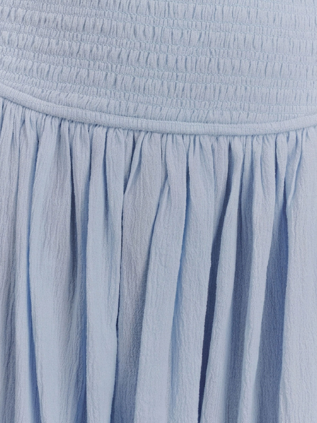 Strapless Smocked Drop-Waist Maxi Dress