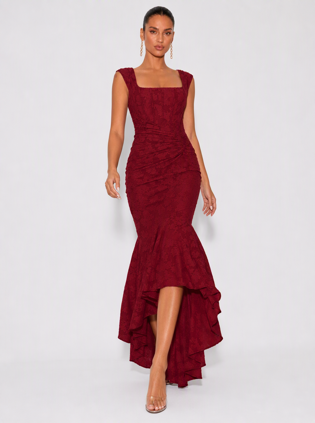Cassia Floral Texture Maxi Dress