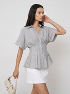 Marisol Striped Smocked Shirt