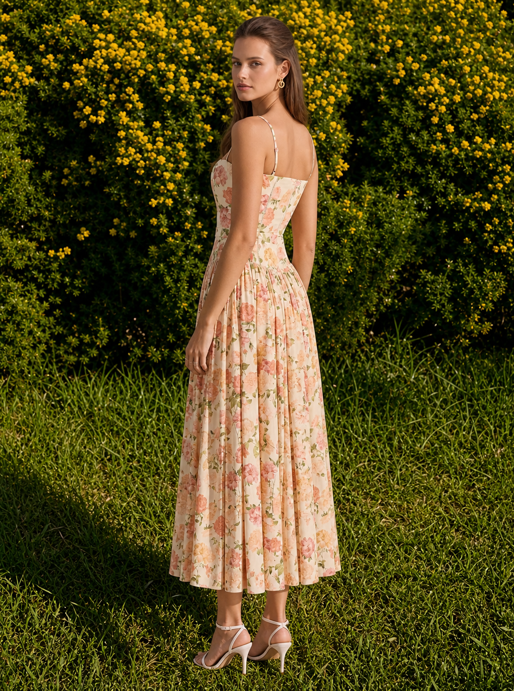 Jocelyn Floral Lace Midi Dress