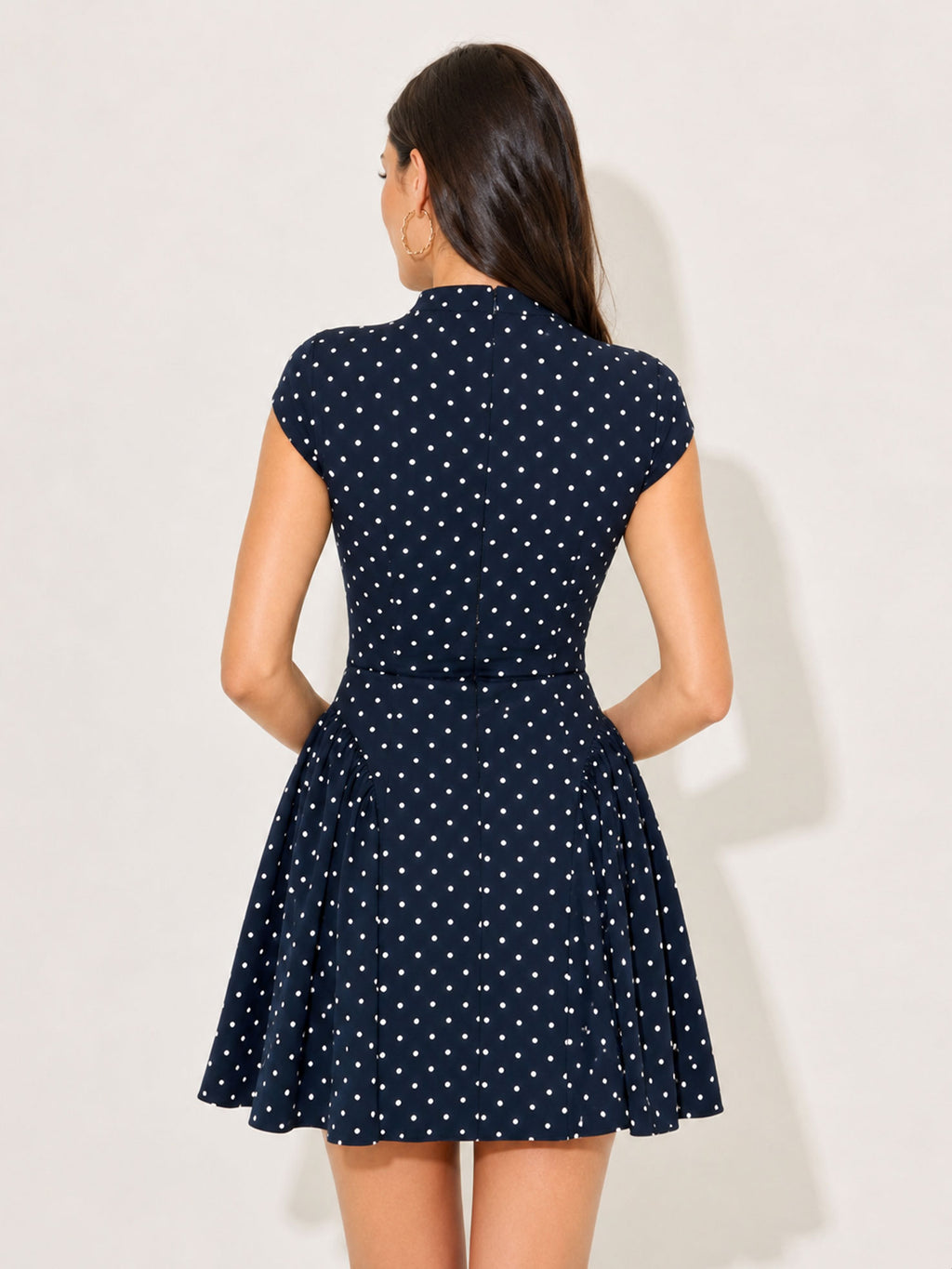 Cap Sleeve Gathered Mini Dress
