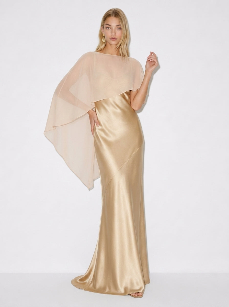 Elodie Asymmetric Cape Shawl