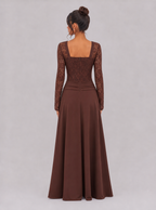 Wilhelmina Lace Sweetheart Maxi Dress