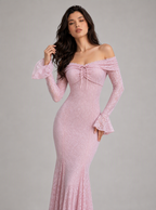 Albertine Off-Shoulder Lace Maxi Dress