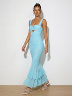 Charlotte gerafftes Midikleid