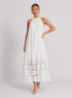 Wren gestuftes Maxikleid mit Blumenmuster