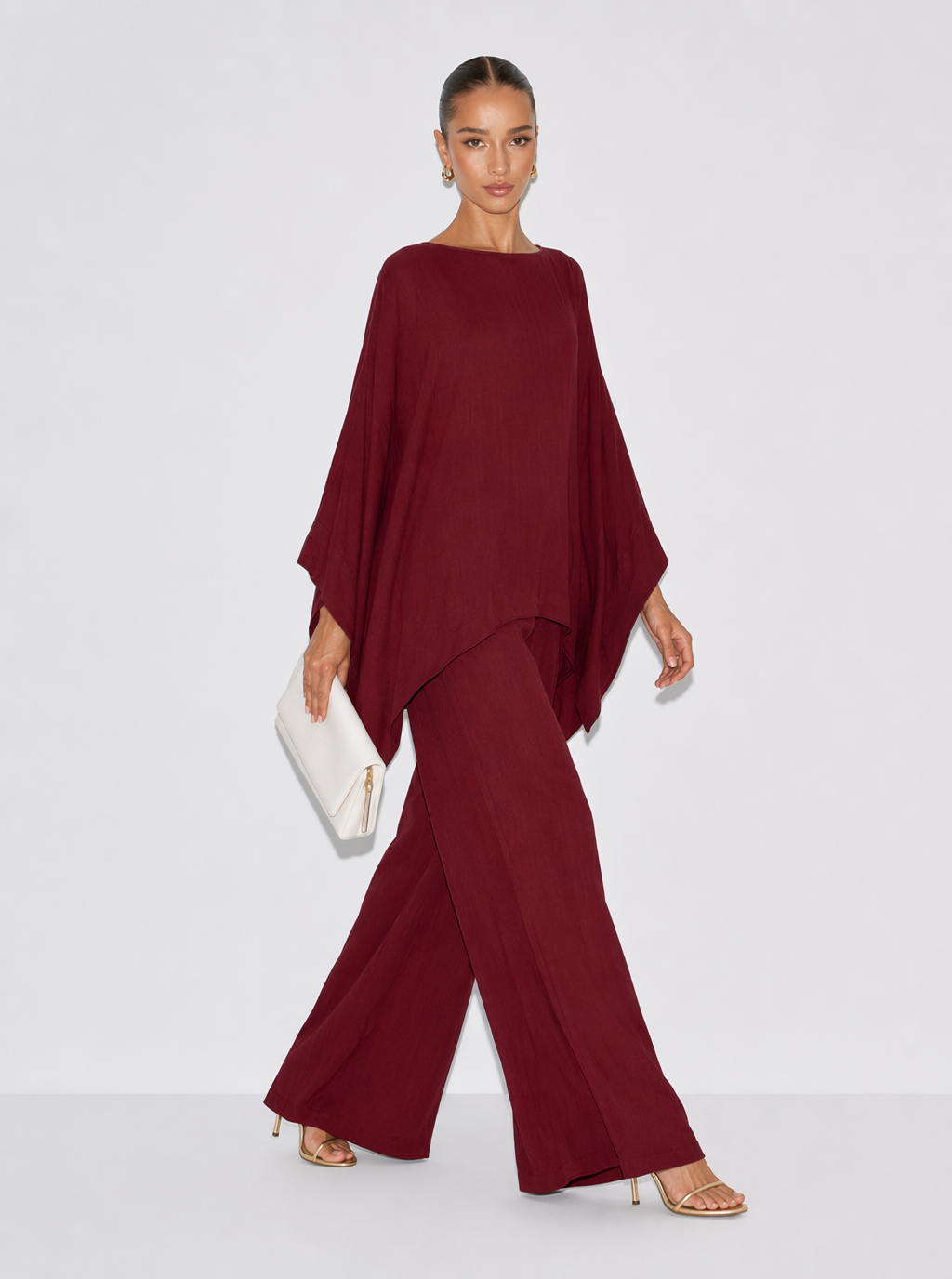Mira Linen-Look Pant Set