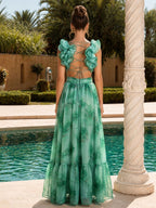 Abito Maxi con Fiori 3D Madison
