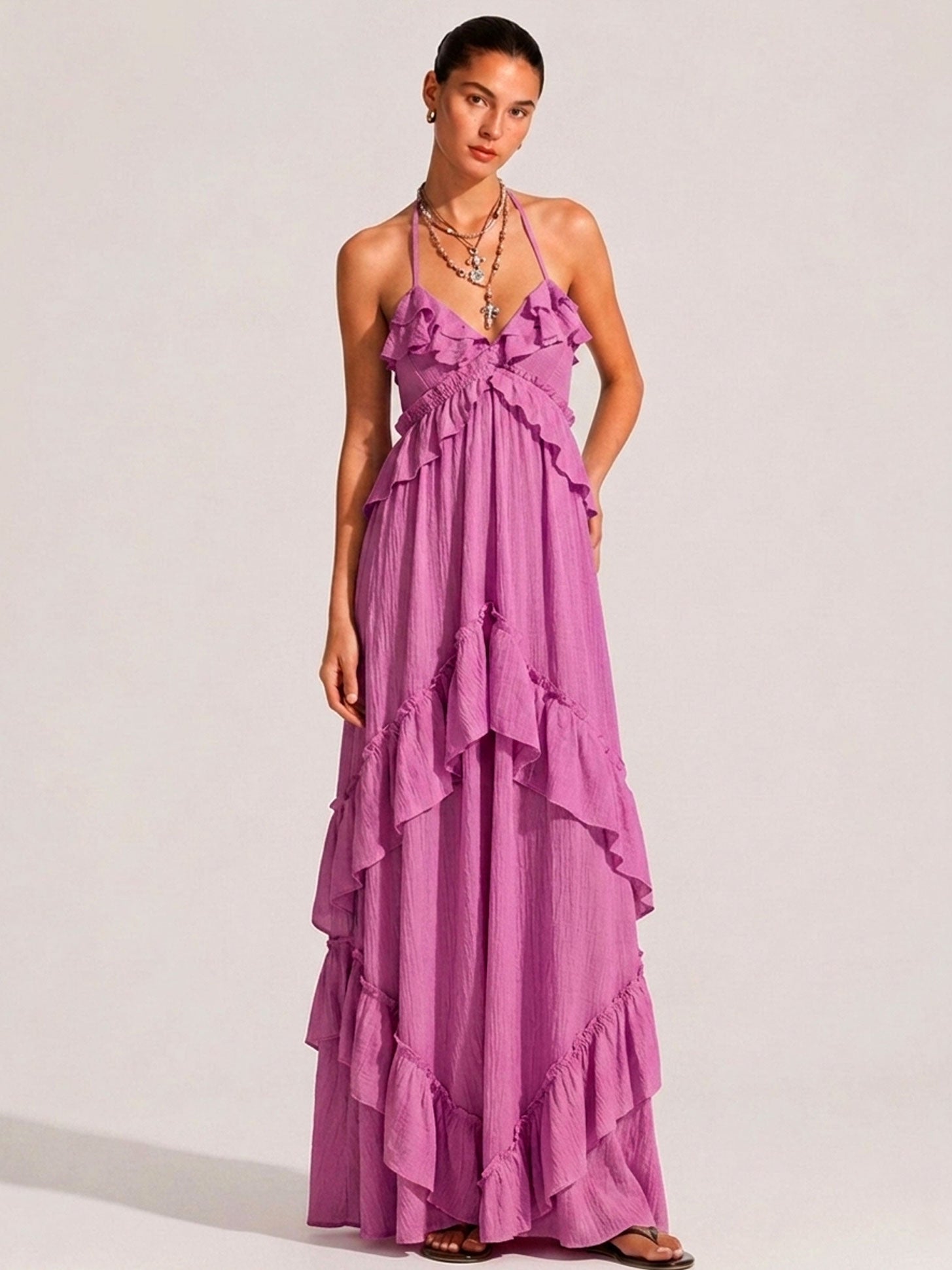 Zephrina Maeve Pink Maxi Dress