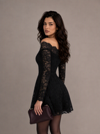 Daria Off-Shoulder Lace Mini Dress