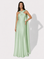 Zephrina Annelise scarf halter maxi dress in green