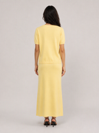 Zephrina Maelis knit maxi skirt set in yellow