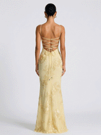 Elena blassgelbes Maxikleid