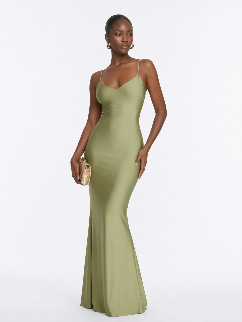 2-in-1 Cape Overlay Mermaid Maxi Dress