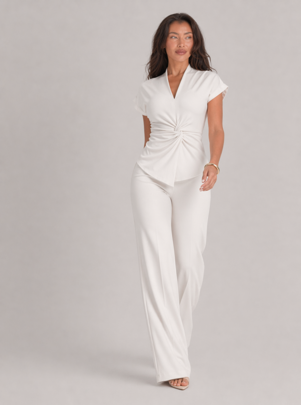 Zephrina Cap Sleeve Top & Pants Two Piece Suit Set