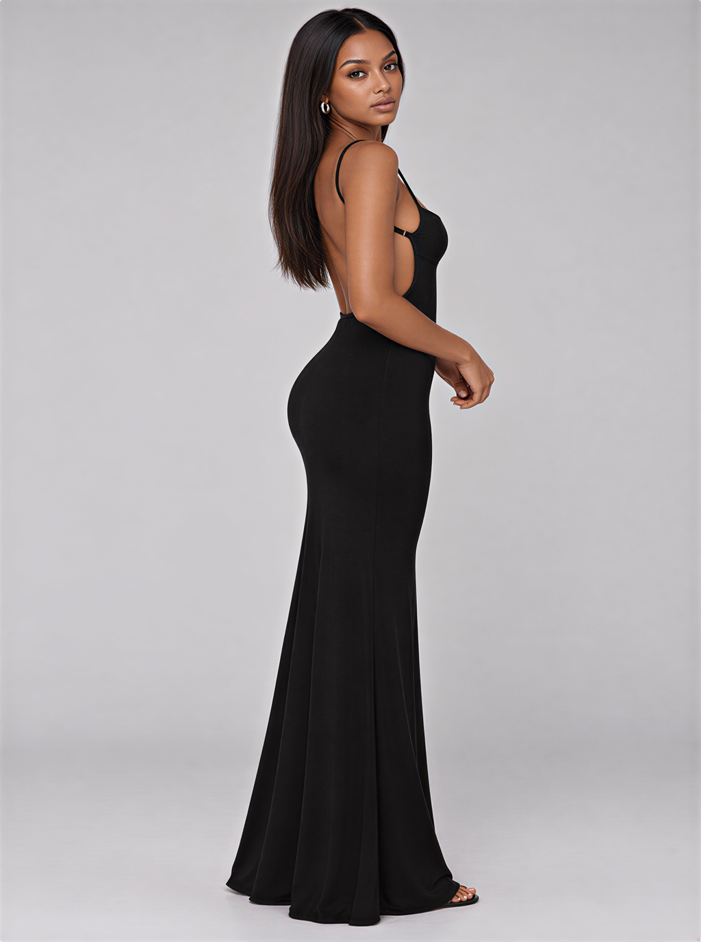 Rosalina Square-Neck Maxi Dress