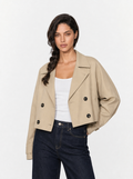 Zephrina Lenora cropped trench jacket in khaki